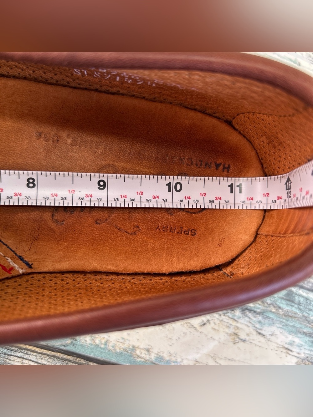 Sperry Gold Cup Made In Maine Penny Loafer Size 11D Brown Leather Vibram Soles - Picture 9 of 13
